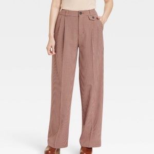 Like-New Women's High-Rise Relaxed Fit Baggy Wide Leg Trousers - A New Day 4R